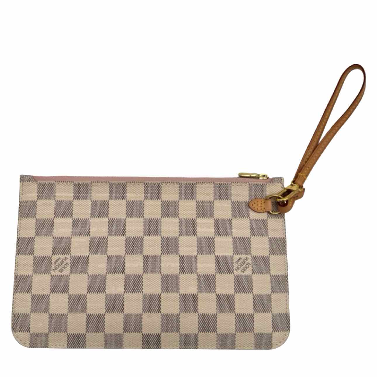 LOUIS VUITTON Damier Azur Neverfull Wristlet