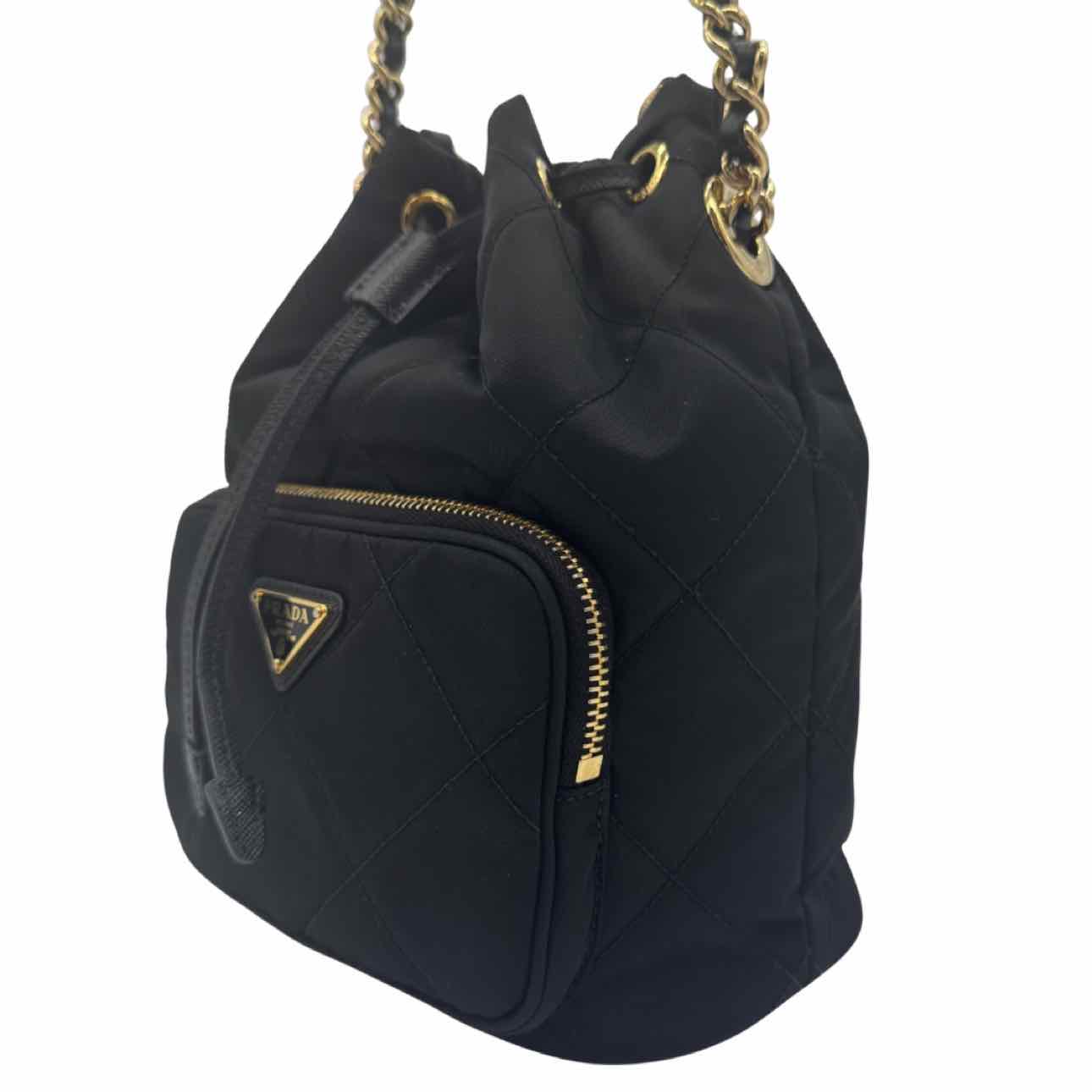 PRADA Re-Nylon Re-Edition 1995 Chaine Shoulder Bag Black