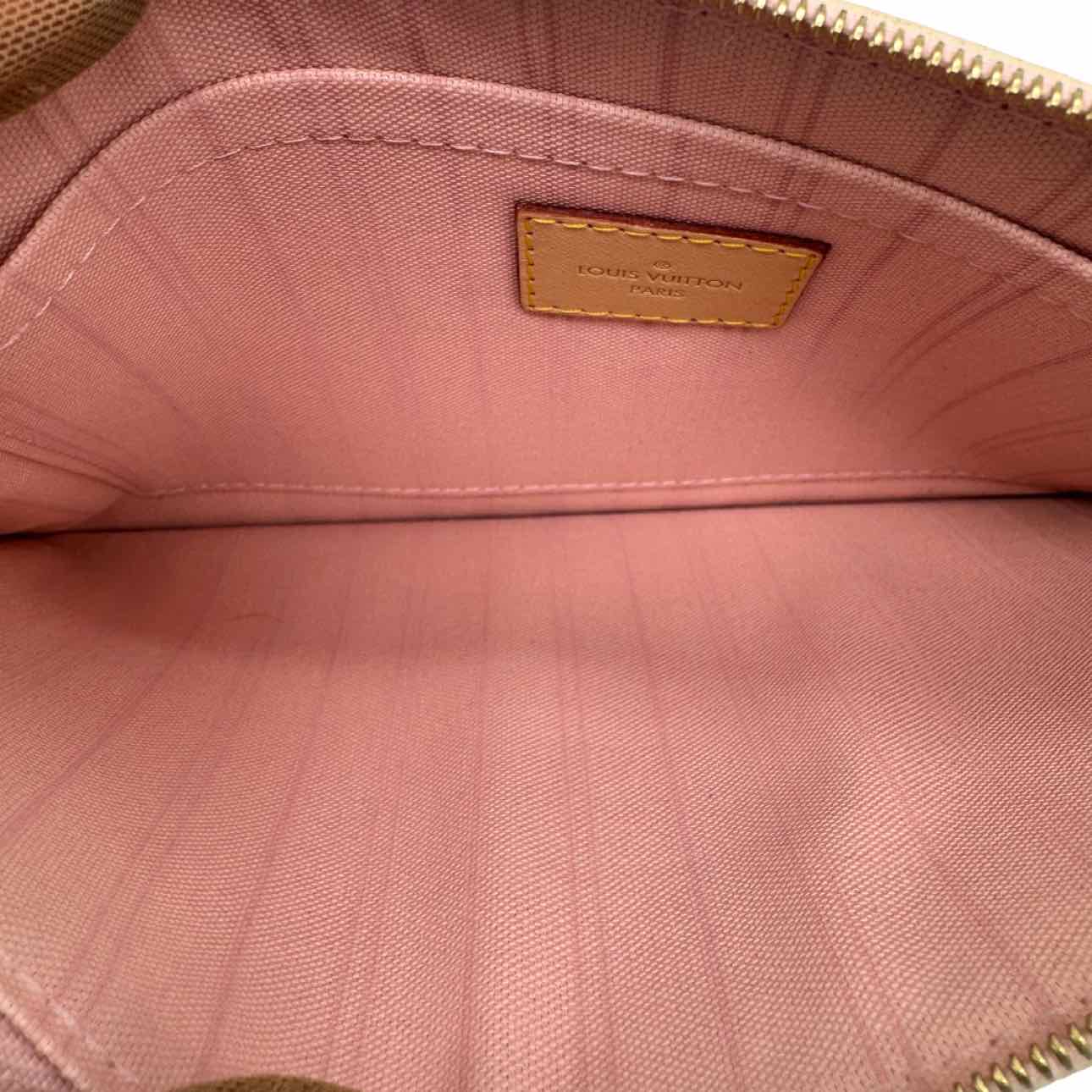 LOUIS VUITTON Damier Azur Neverfull Wristlet