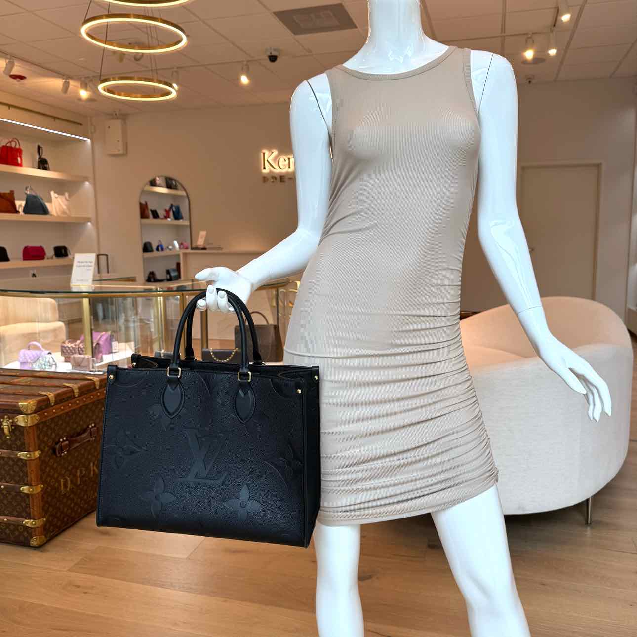 LOUIS VUITTON Monogram Empreinte MM OnTheGo Tote Bag