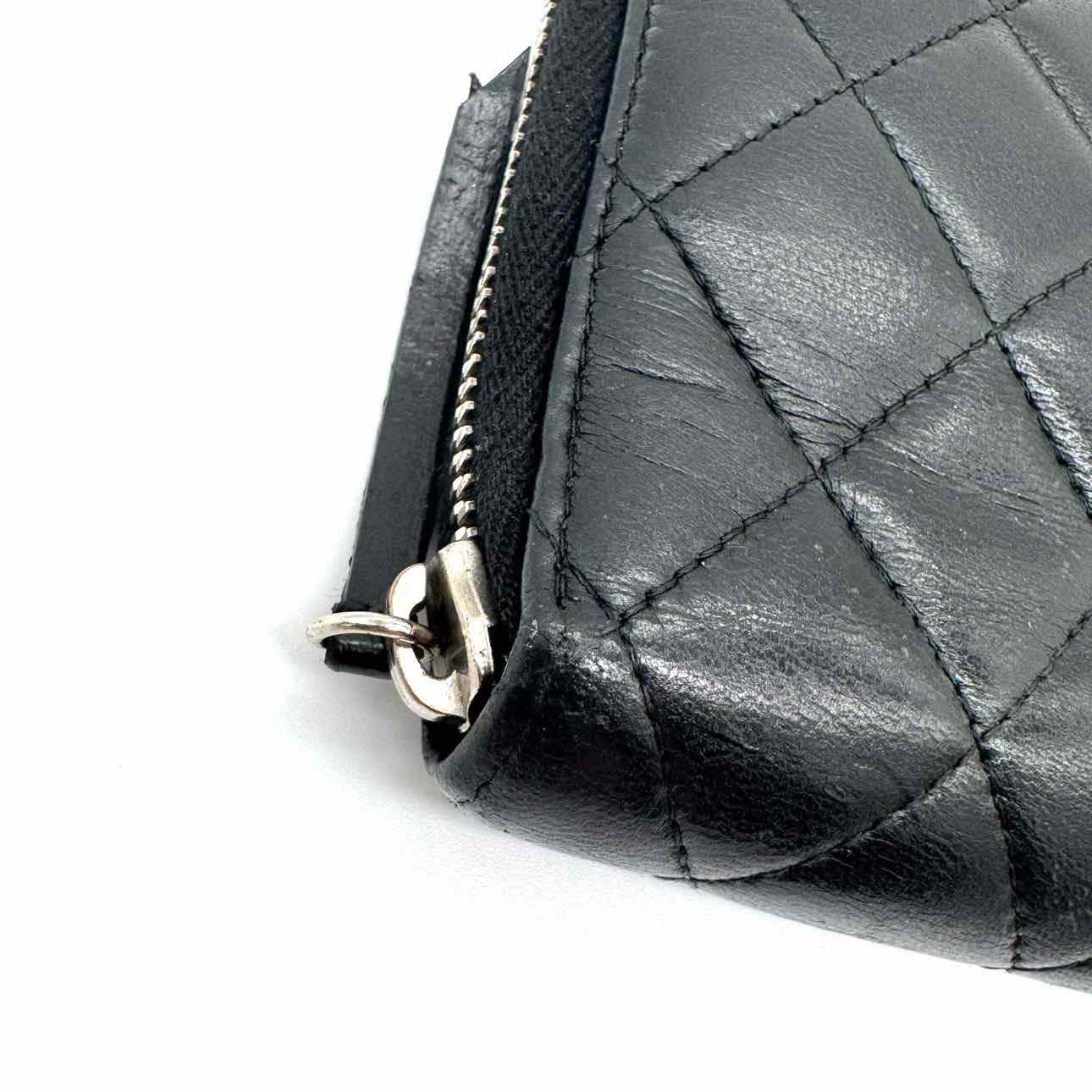 CHANEL Quilted Lambskin Zip Around Organizer Wallet (Pre-Owned)