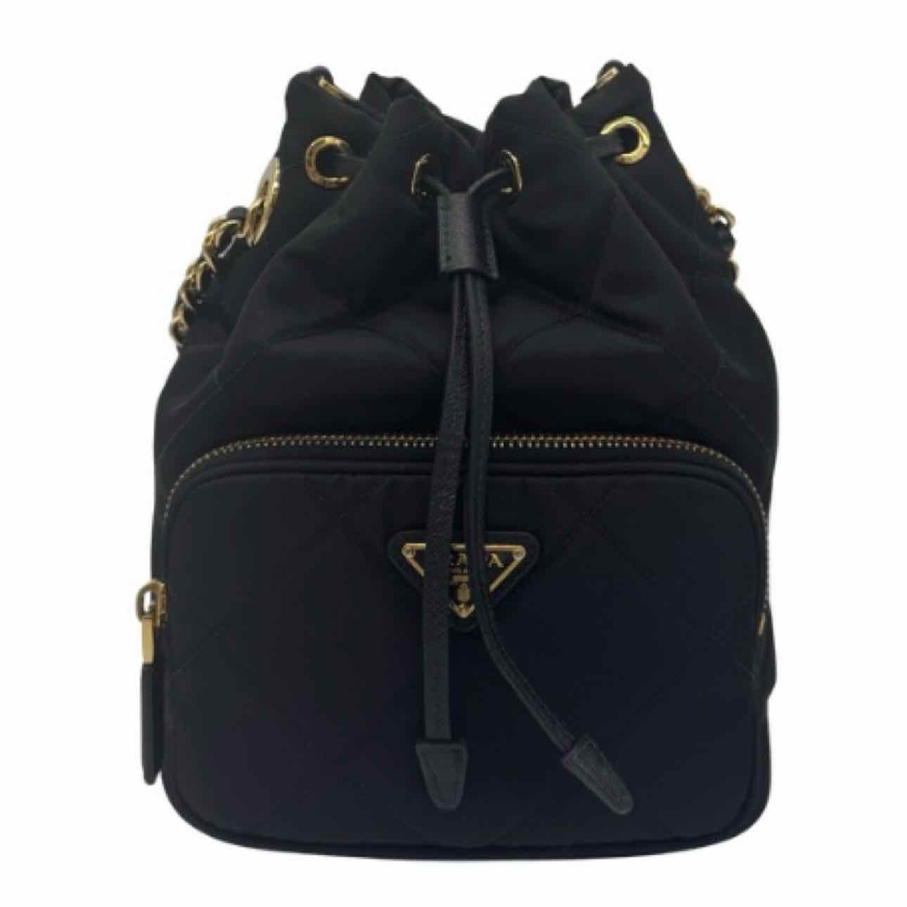 PRADA Re-Nylon Re-Edition 1995 Chaine Shoulder Bag Black