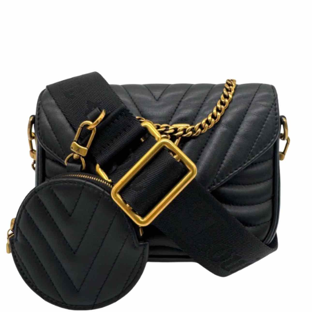 LOUIS VUITTON Calfskin New Wave Multi Pochette Black