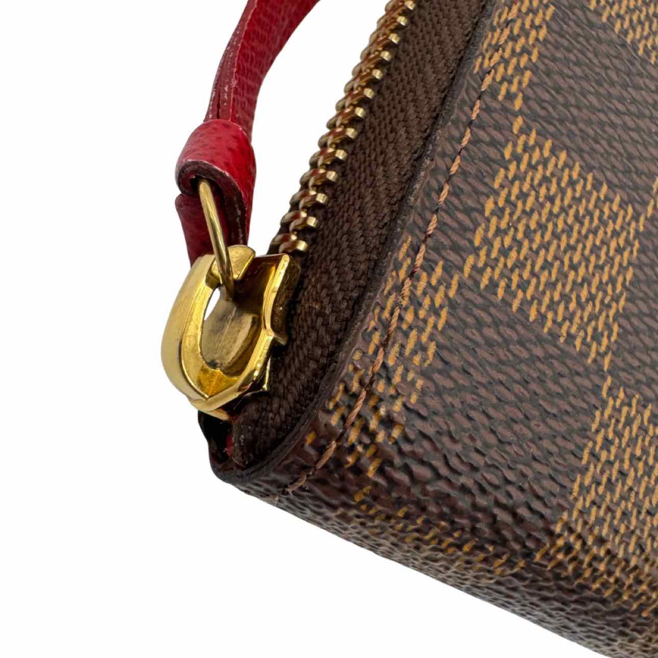 LOUIS VUITTON Damier Ebene Clemence Zippy Brown Wallet