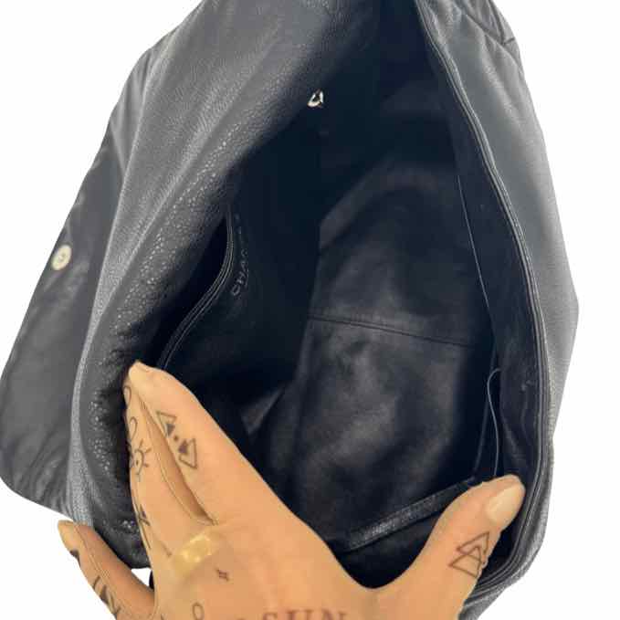 CHANEL Caviar Timeless Flap Handbag Black (Pre-Owned)
