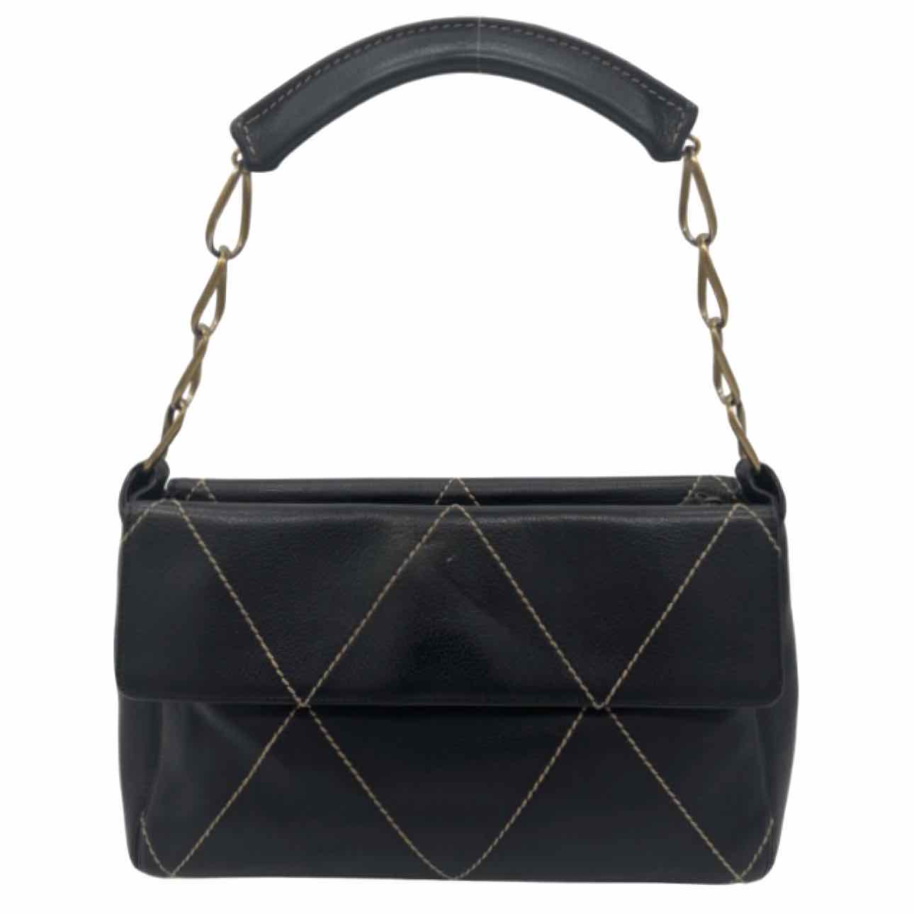 CHANEL Diamond Stitch Surpique Bag Black