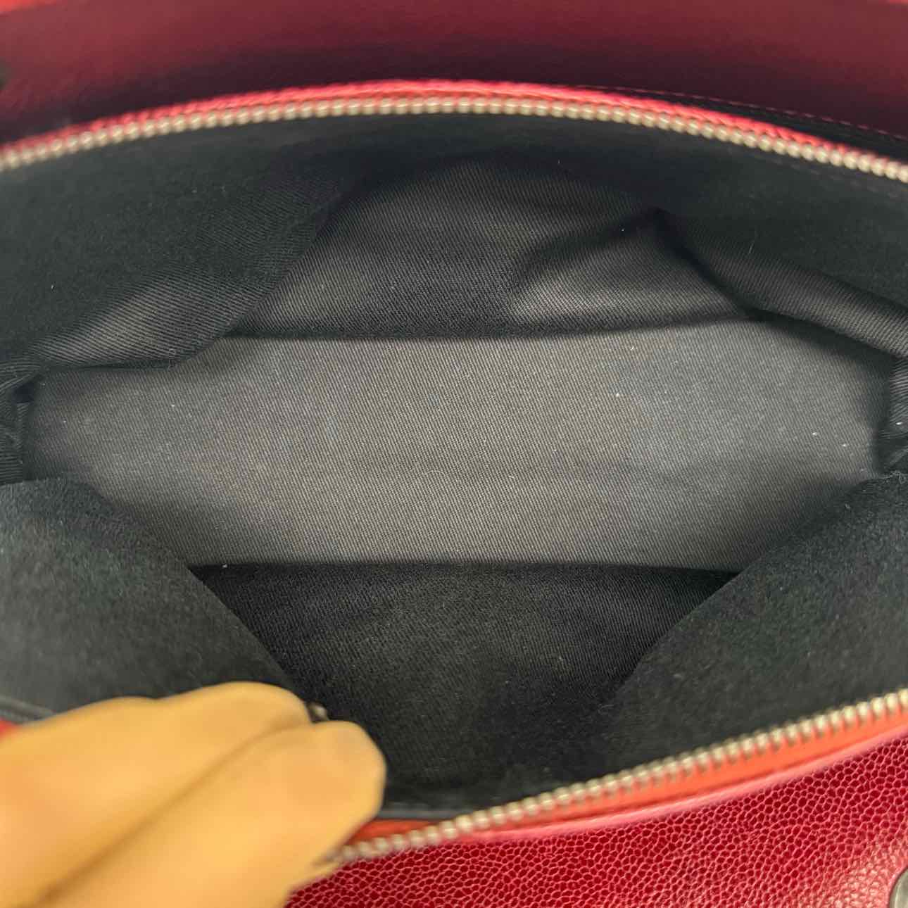 CHANEL Quilted Caviar Crave Shopping Tote Bordeaux