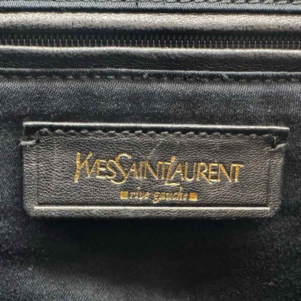 SAINT LAURENT Patent Leather Rive Gauche Raspail Tote (Pre-Owned)