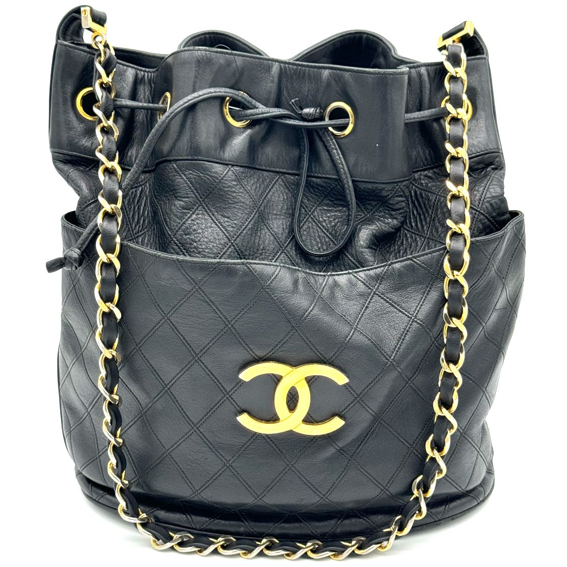 Chanel Quilted CC Bucket Bag