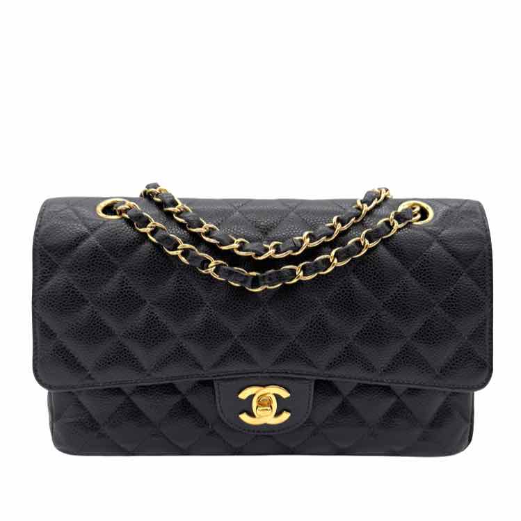 Chanel Caviar Medium Double Flap Gold HW (Pre-Owned)