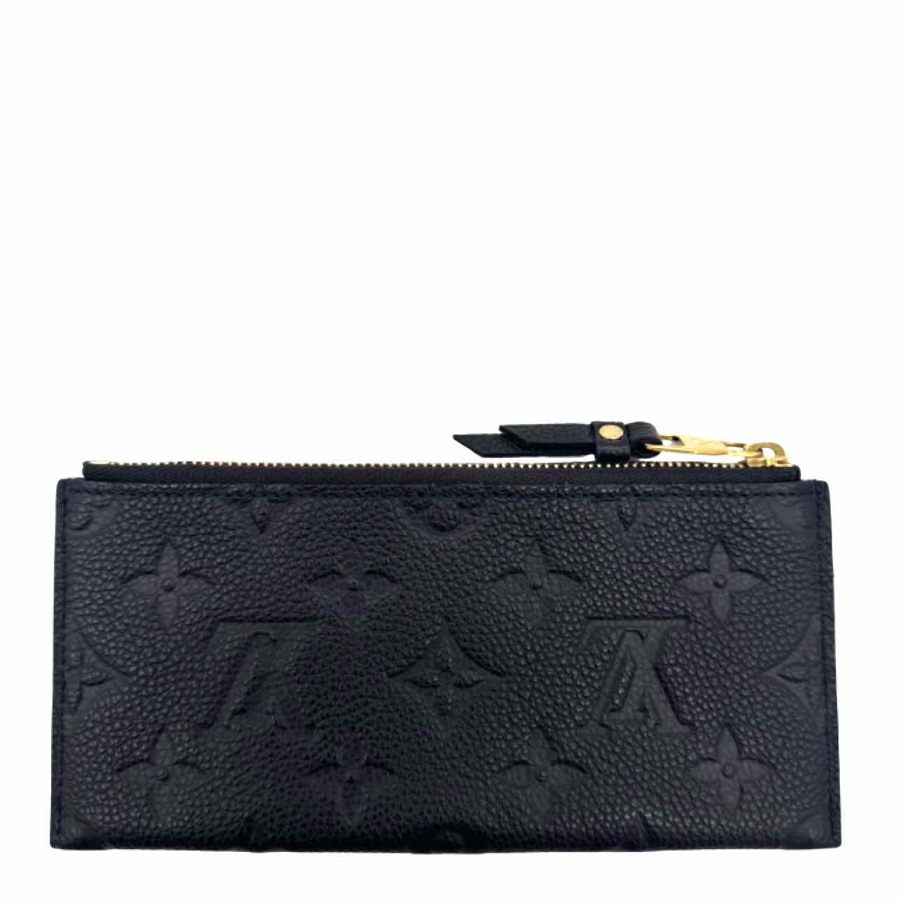 LOUIS VUITTON Empreinte Leather Sarah Wallet Navy