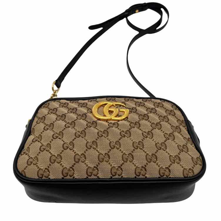 GUCCI Monogram Canvas Marmont Camera Bag (Pre-Owned)