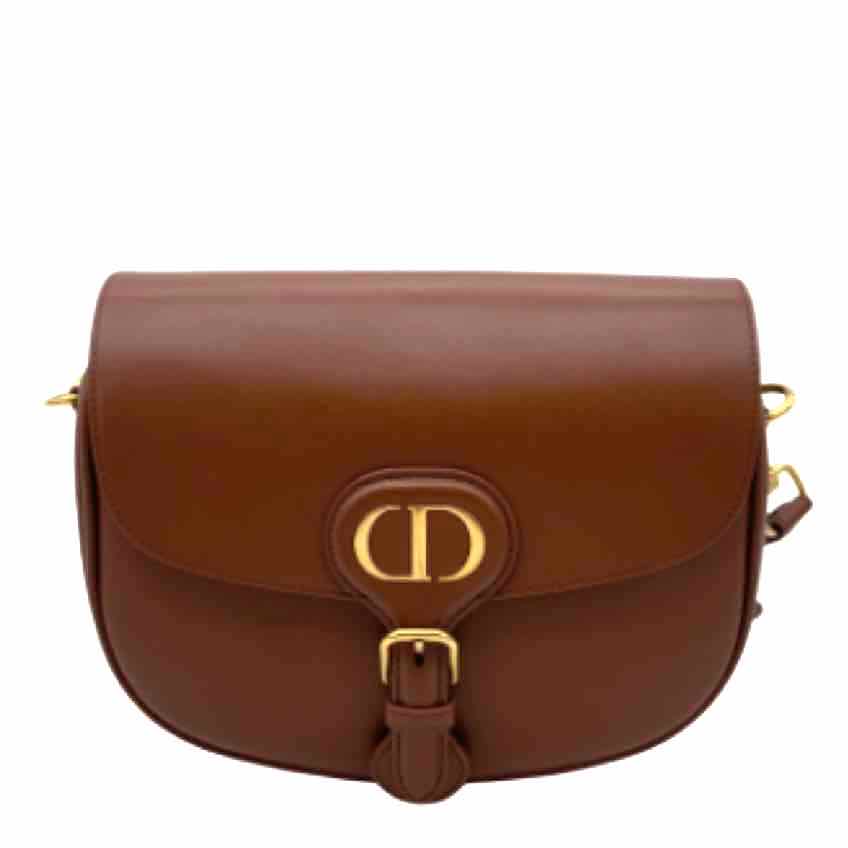 DIOR Box Calfskin Medium Bobby Flap Camel