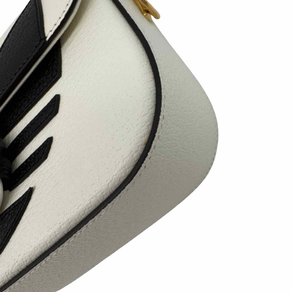 GUCCI Leather GG X Adidas Small Horsebit 1955 Shoulder Bag White