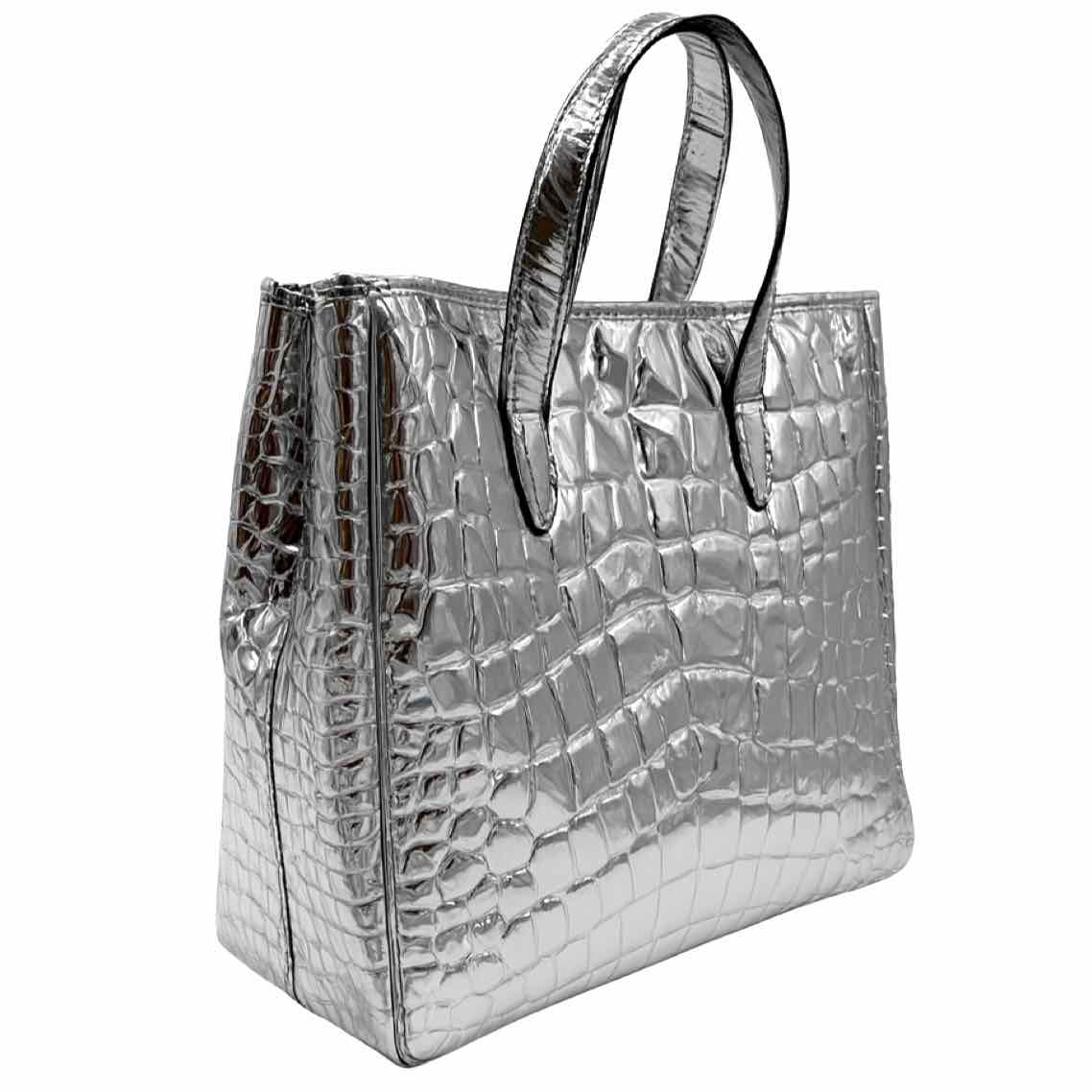 SAINT LAURENT Patent Leather Rive Gauche Raspail Tote (Pre-Owned)