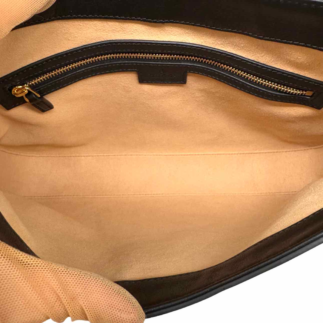 GUCCI Supreme Canvas Medium Padlock Shoulder Bag Black