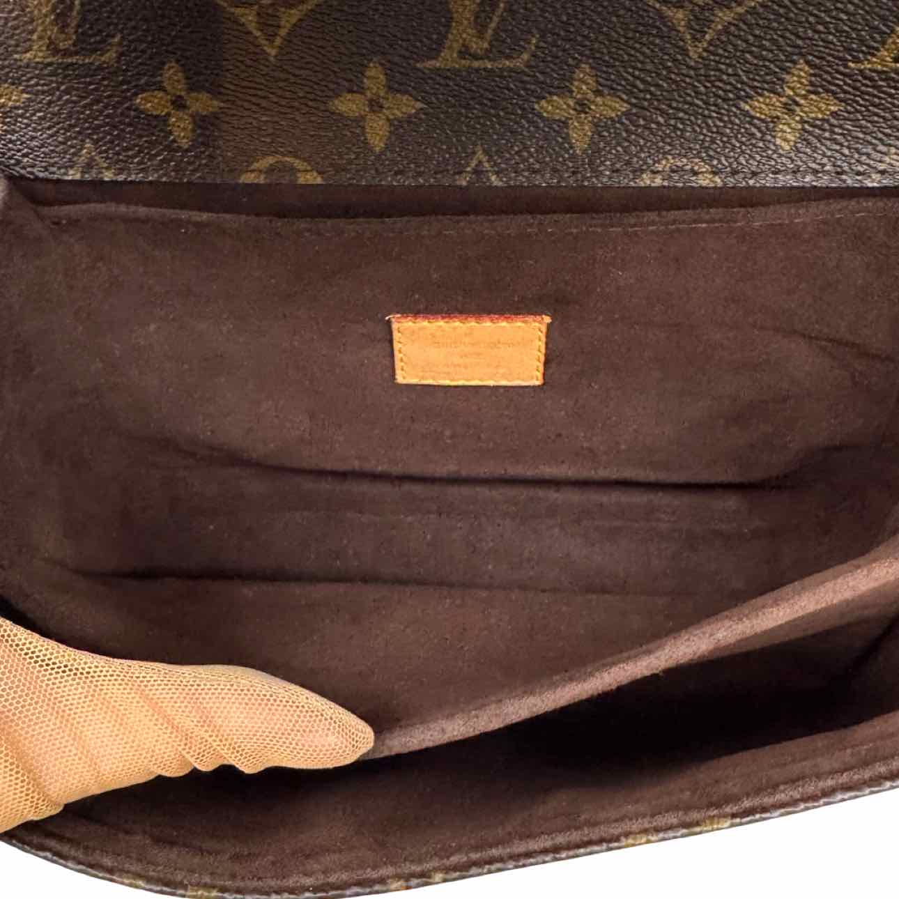 LOUIS VUITTON Monogram Canvas Pochette Metis Brown Crossbody