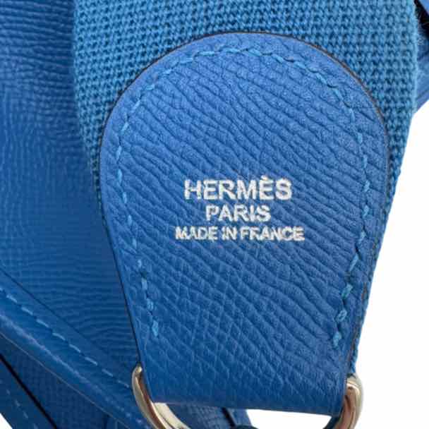 HERMES Epsom Leather Evelyne 29 Crossbody Bag Blue (Pre-Owned)