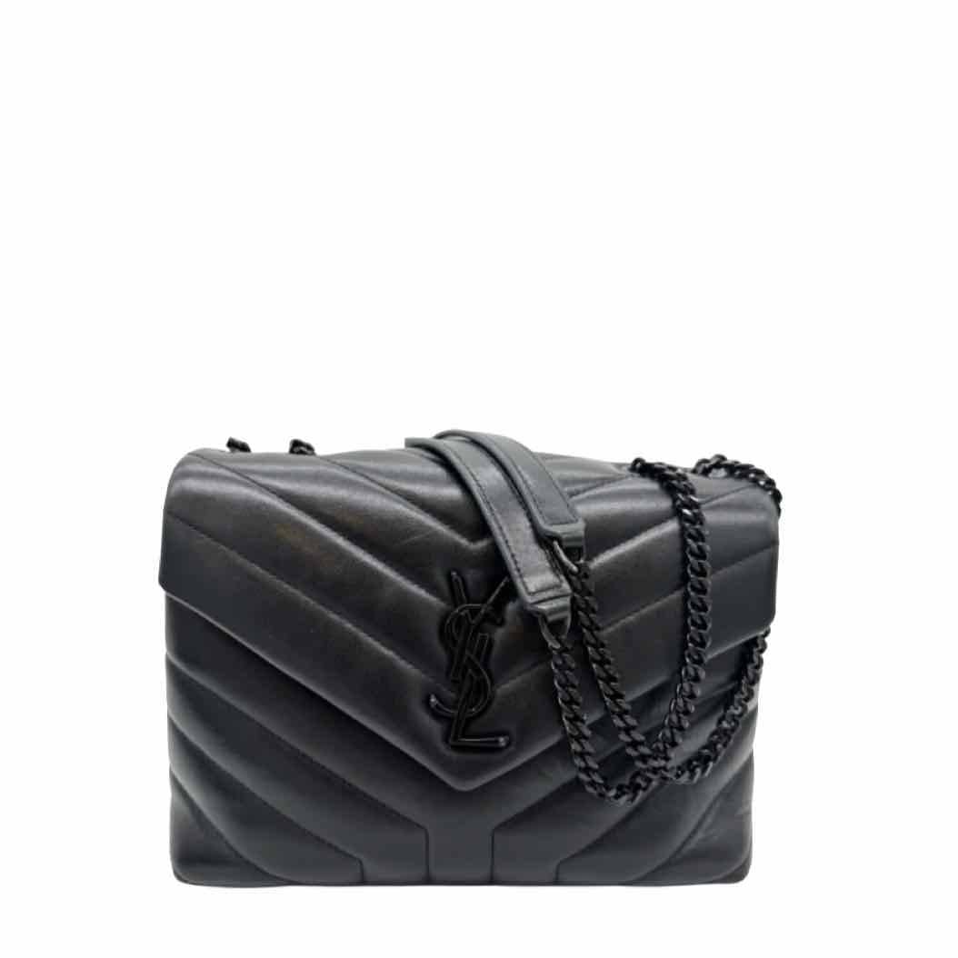 SAINT LAURENT Calfskin Loulou Small Black (Pre-Owned)