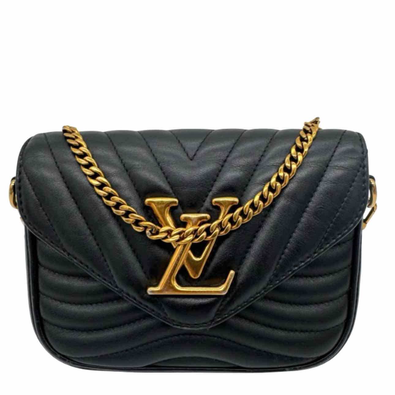 LOUIS VUITTON Calfskin New Wave Multi Pochette Black