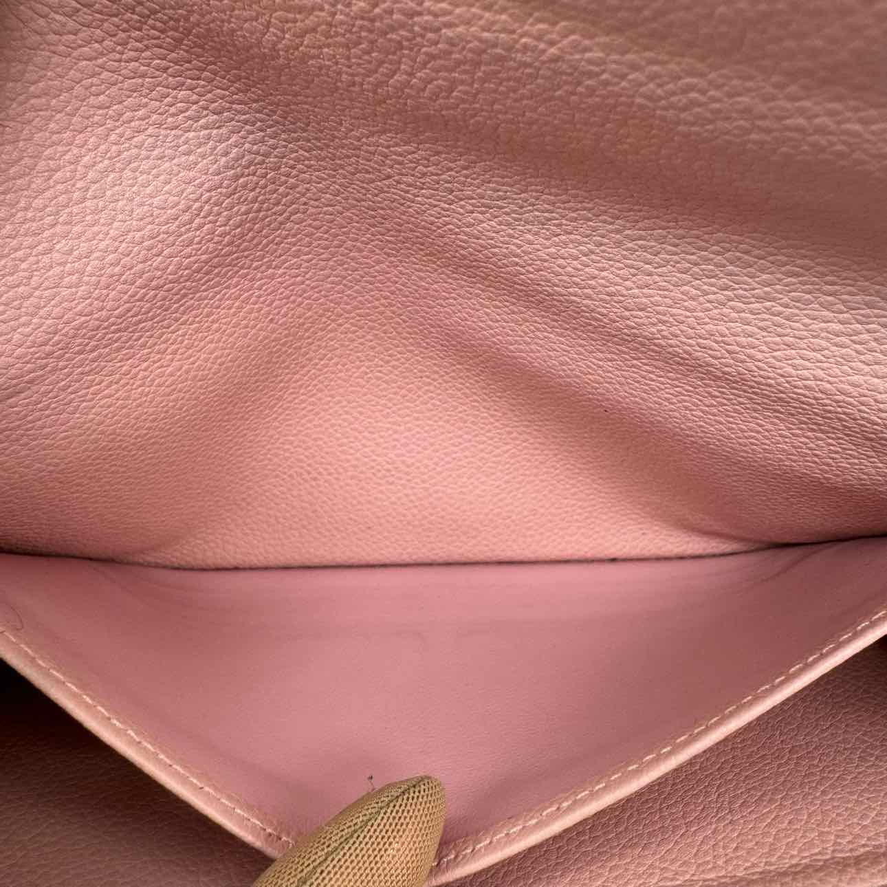 LOUIS VUITTON Empreinte Leather Sarah Wallet Rose Ballerine (Pre-Owned)