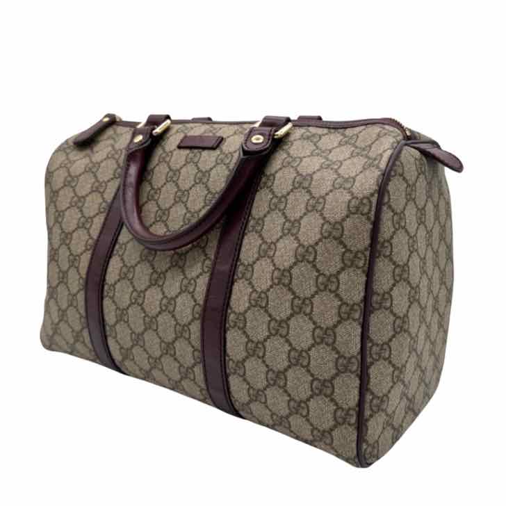 GUCCI GG Plus Monogram Medium Joy Boston Bag Burgundy (Pre-Owned)