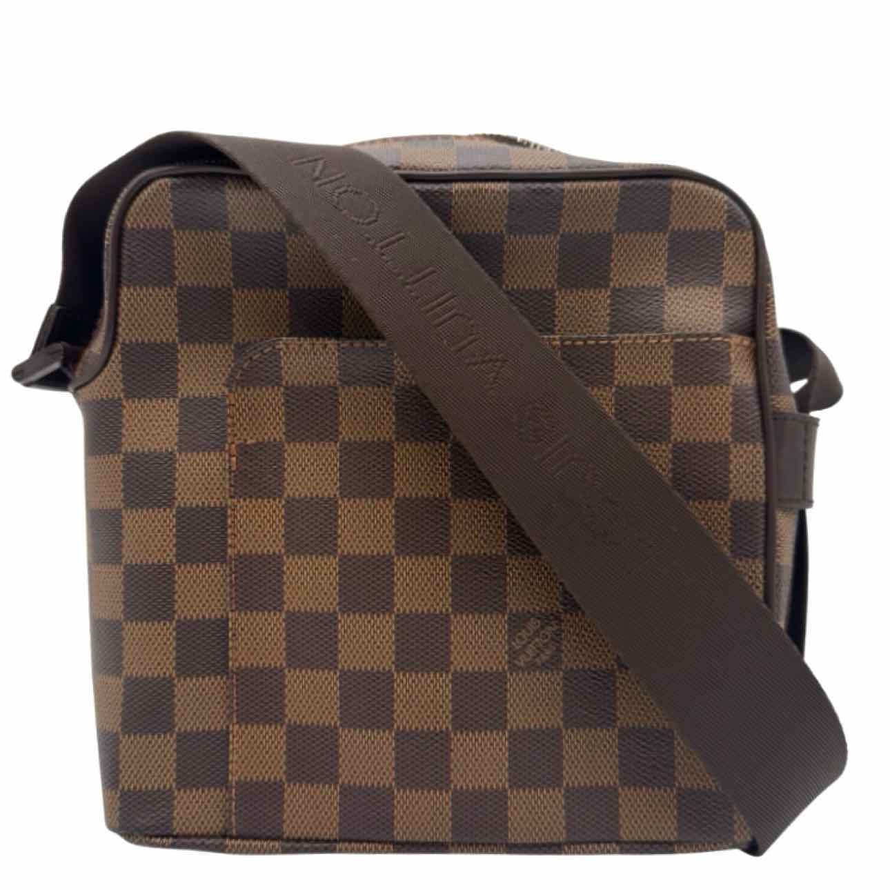 LOUIS VUITTON Damier Ebene Olav PM Messenger Bag Brown