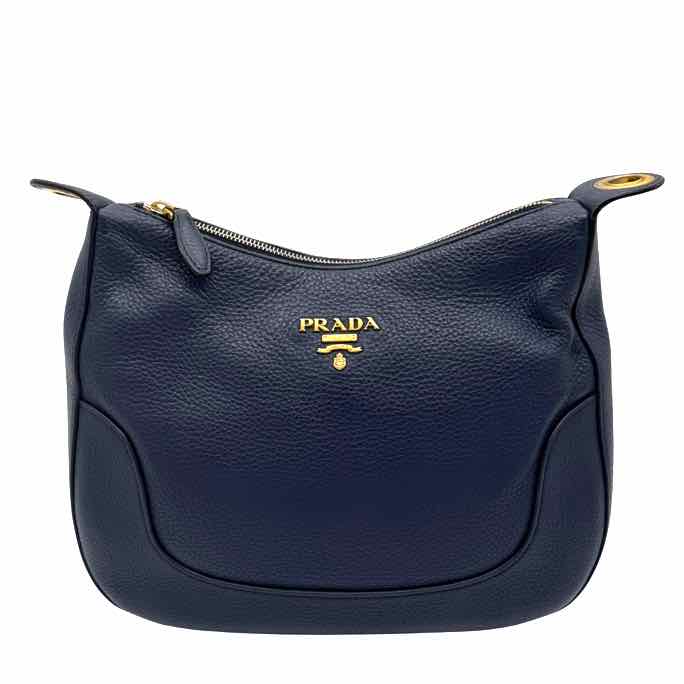 PRADA Vitello Daino Crossbody Bag Blue (Pre-Owned)