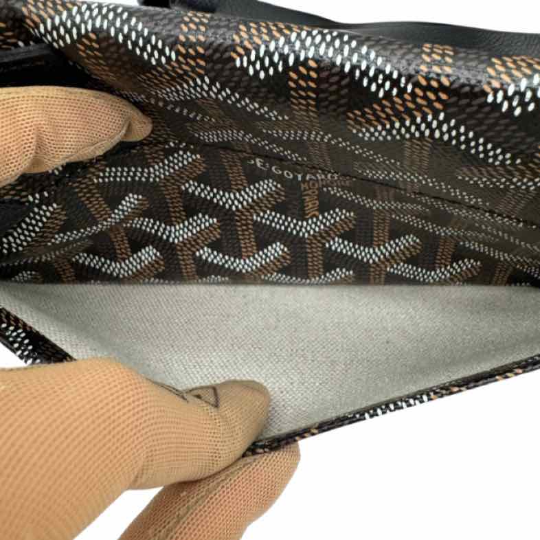 GOYARD Goyardine Saint Louis PM Tote Black (pre-owned)