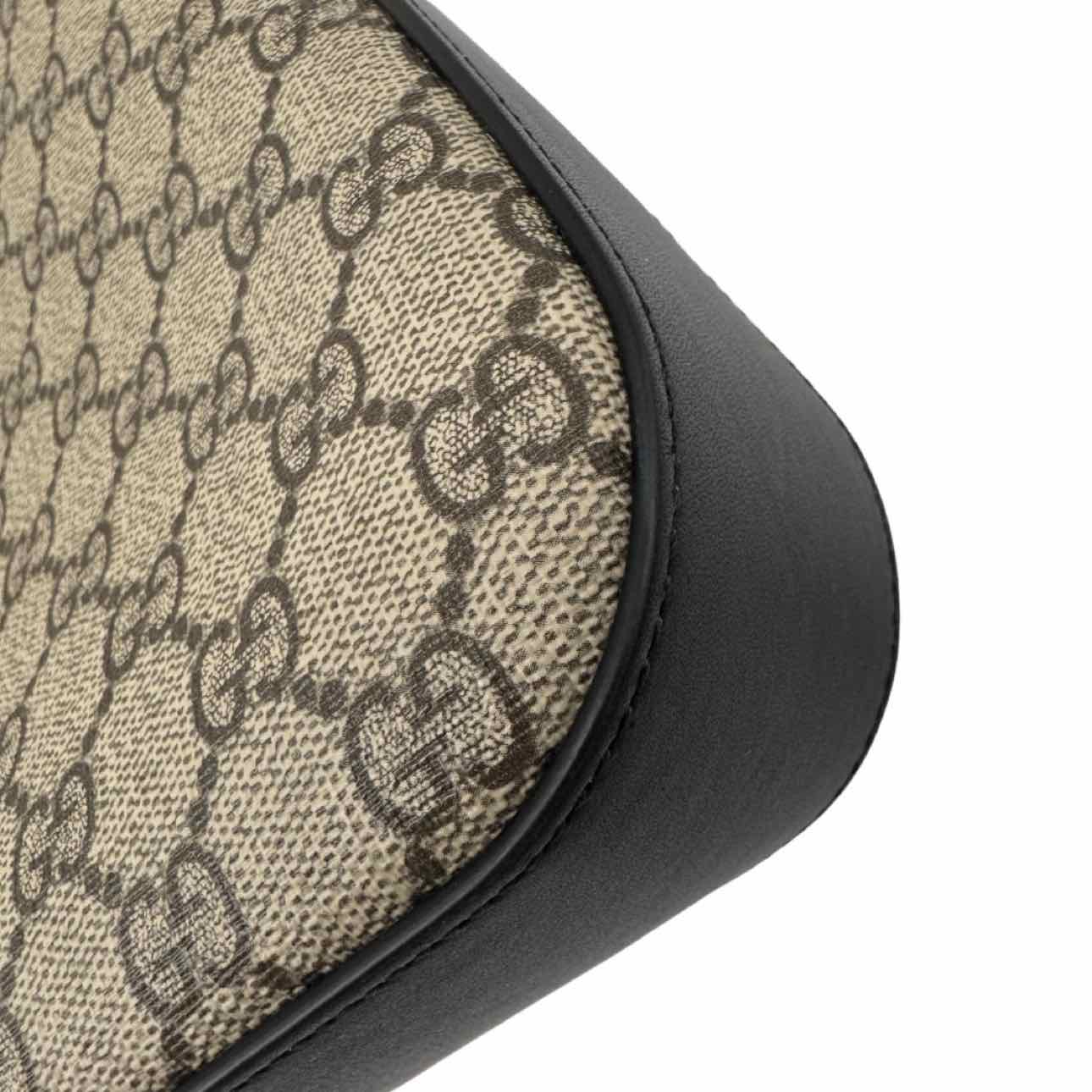 GUCCI Supreme Canvas Medium Padlock Shoulder Bag Black