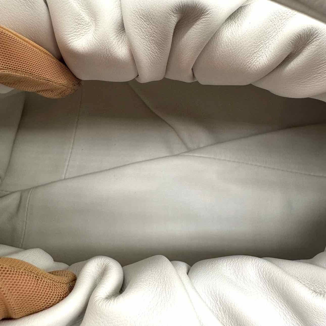 BOTTEGA VENETA Smooth Butter Calfskin Small The Shoulder Pouch White