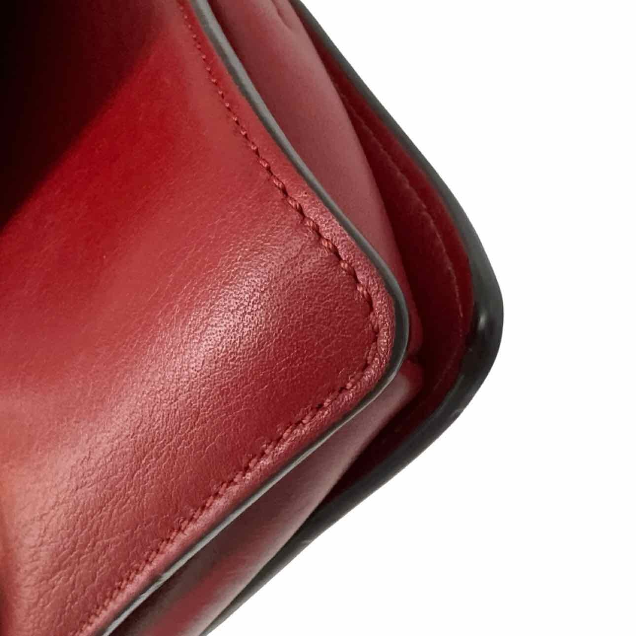 CHLOE Suede Calfskin Small Faye Crossbody Red