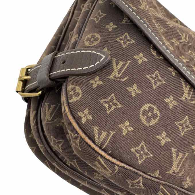 LOUIS VUITTON Monogram Mini Lin Saumur 30 Brown Messenger Bag (Pre-Owned)