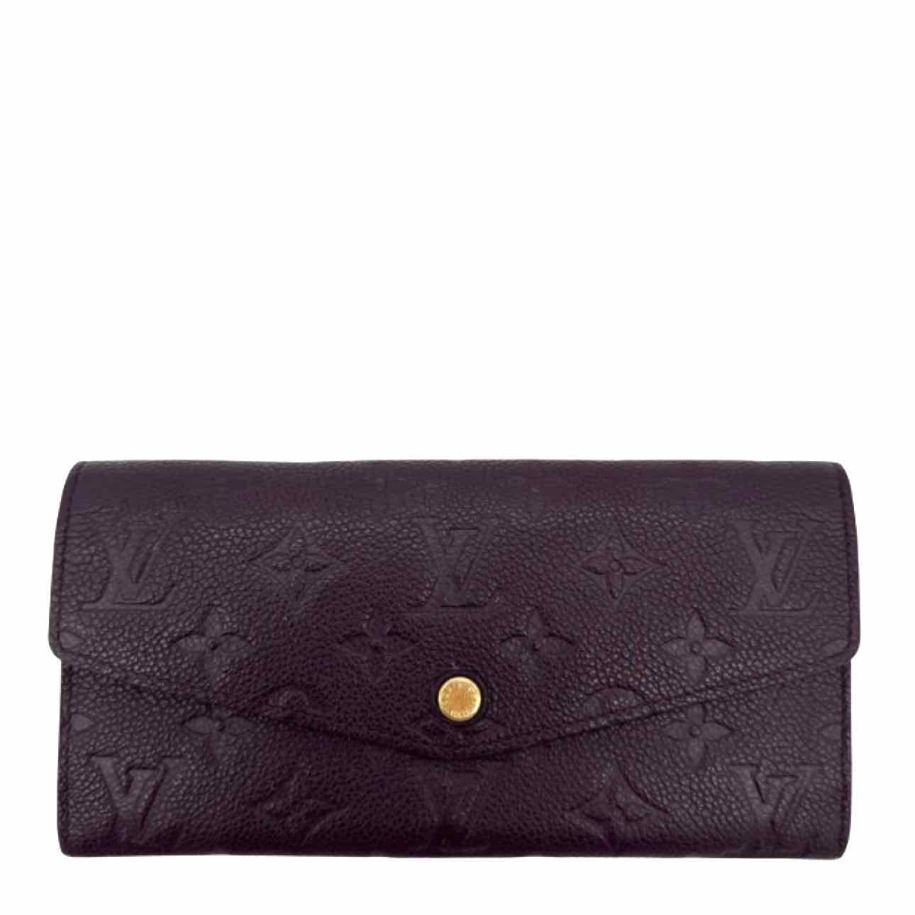 LOUIS VUITTON Monogram Empreinte Sarah Wallet Maroon