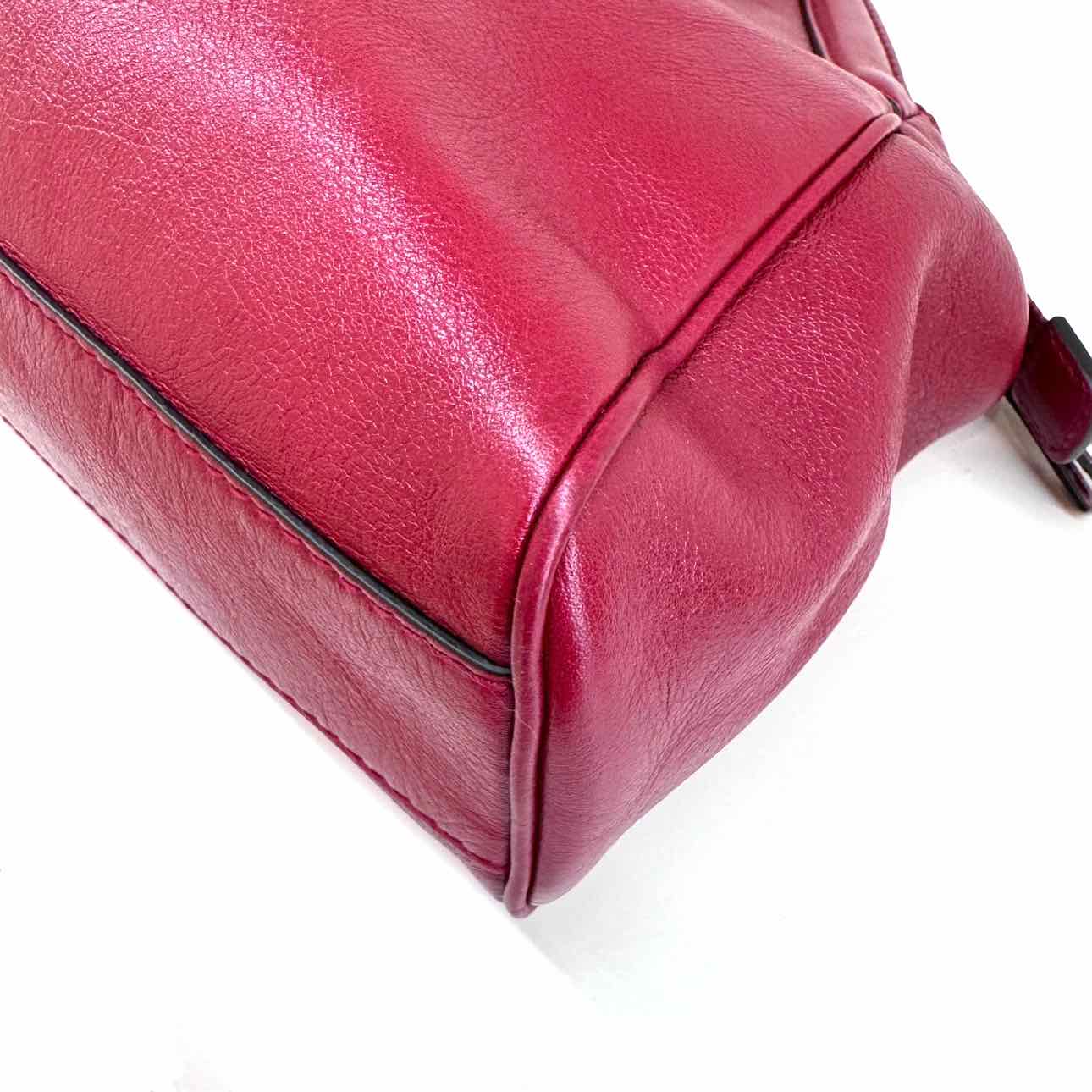 GUCCI Calfskin Medium Re (Belle) Top Handle Bag Red (Pre-Owned)