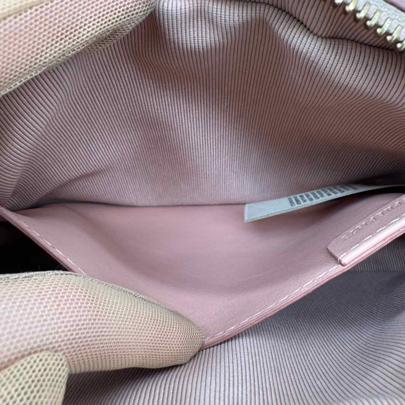 BURBERRY Smooth Calfskin 1983 Knight Check Link Camera Bag Peach (Pre-Owned)