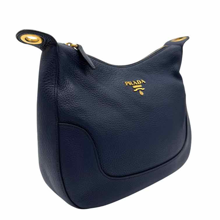 PRADA Vitello Daino Crossbody Bag Blue (Pre-Owned)
