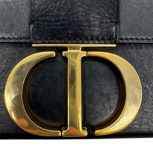DIOR Box Calfskin Micro 30 Montaigne Flap Bag Black (Pre-Owned)