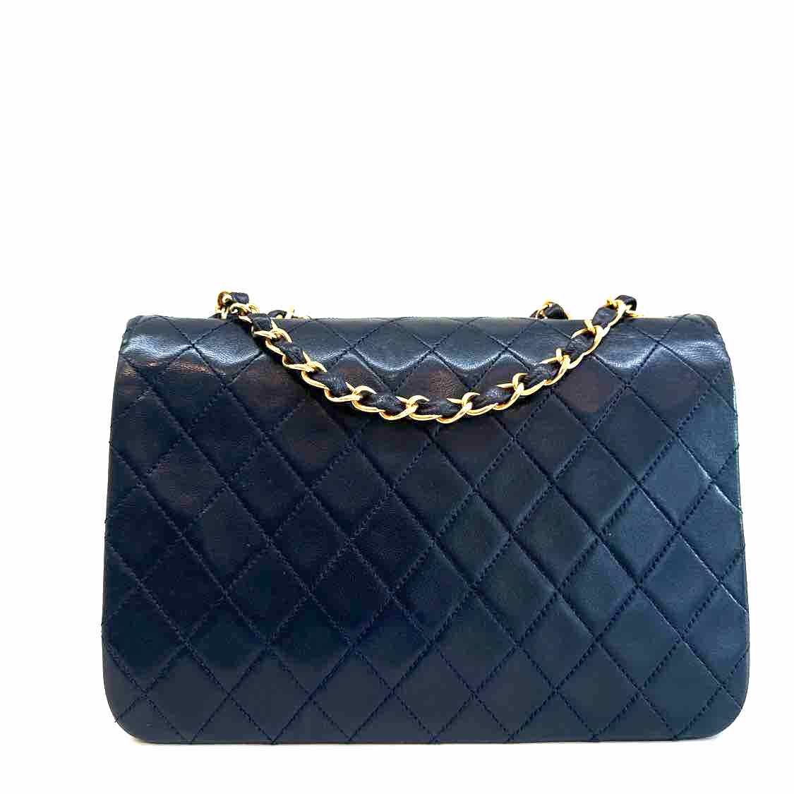 CHANEL Matelasse Chain Navy Flap 24k Plated (Pre-Owned)