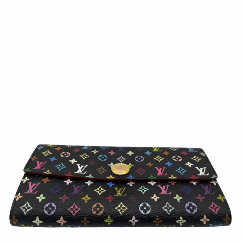 LOUIS VUITTON Monogram Multicolor Sarah Wallet Black (Pre-Owned)