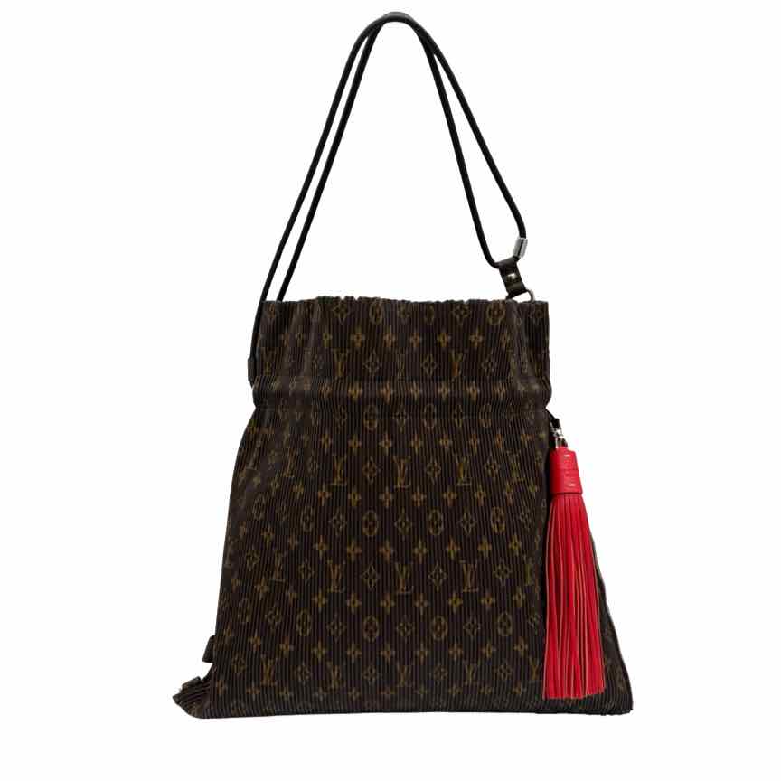 LOUIS VUITTON Monogram Canvas Pleated Explorer Bag (Pre-Owned)