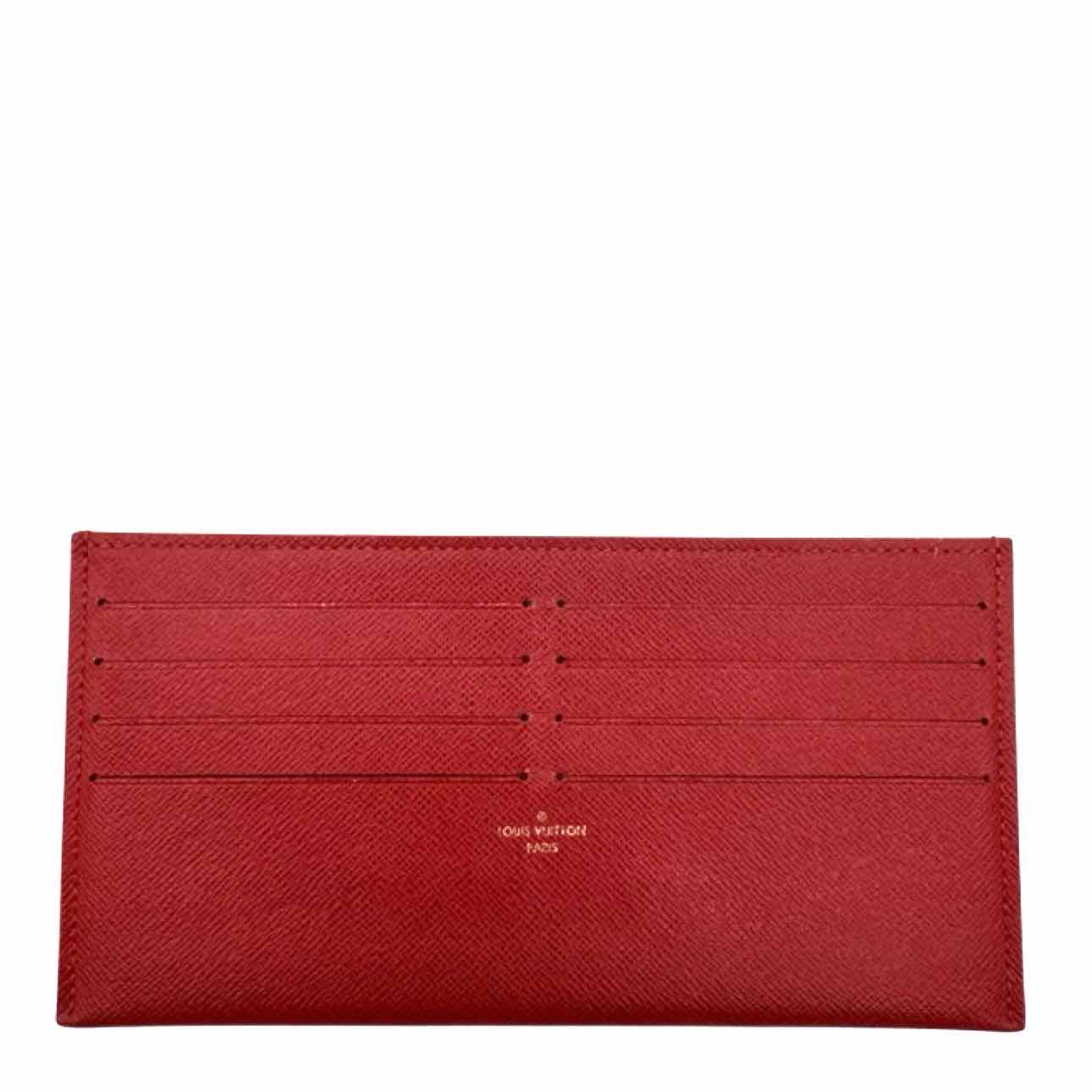 LOUIS VUITTON Damier Ebene Pochette Felicie Cerise Red