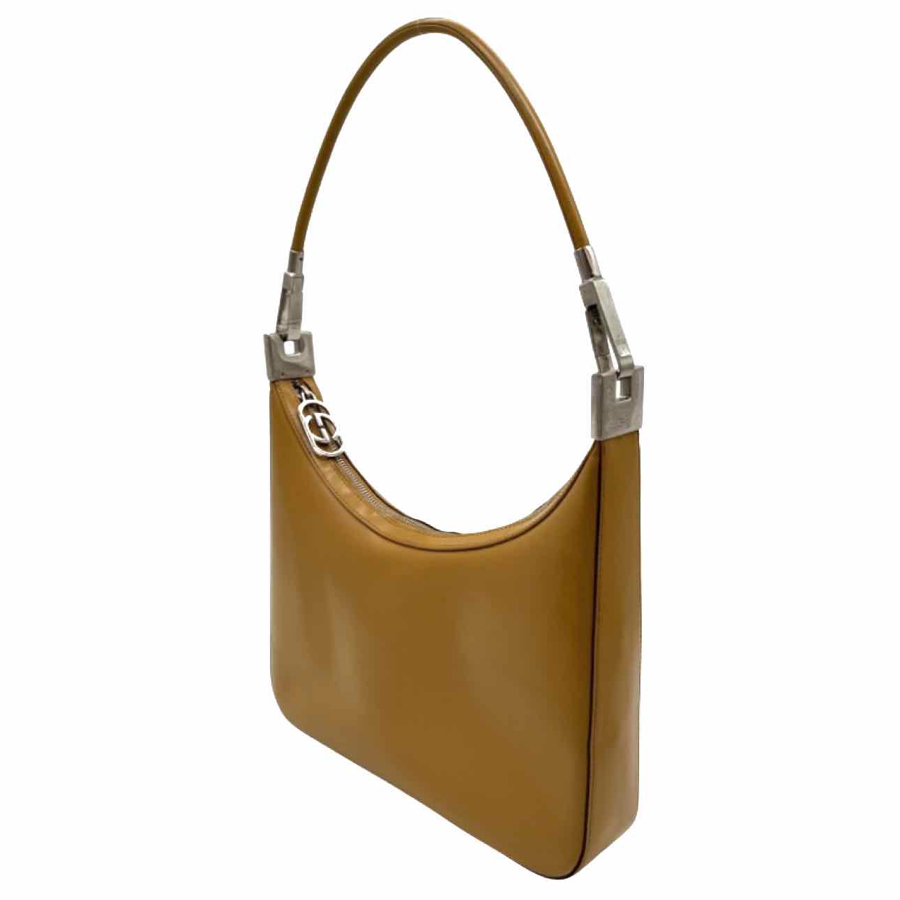 GUCCI Tom Ford Leather Interlocking GG Shoulder Bag