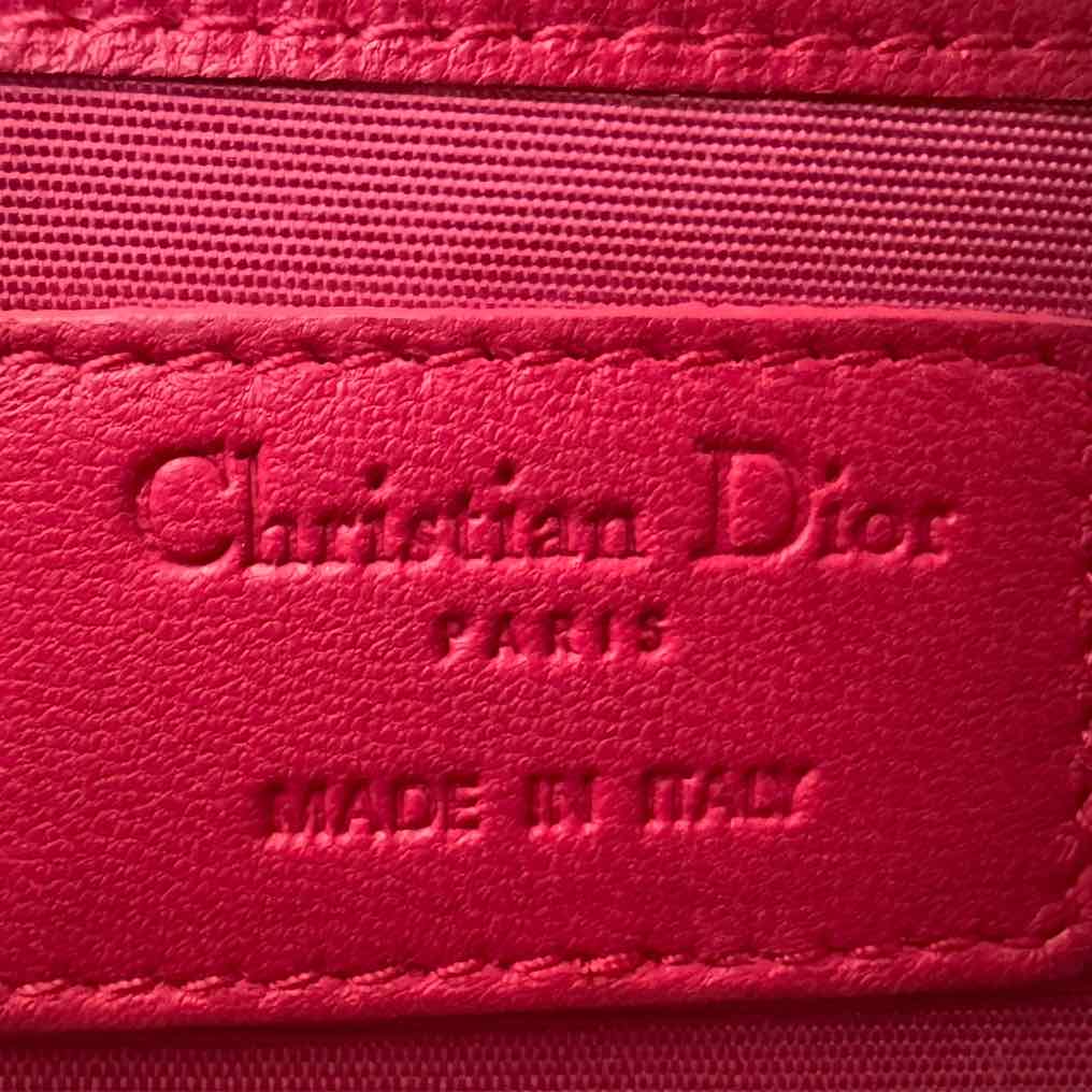 DIOR Cannage Lambskin Lady Dior Clutch Fuchsia (Pre-Owned)