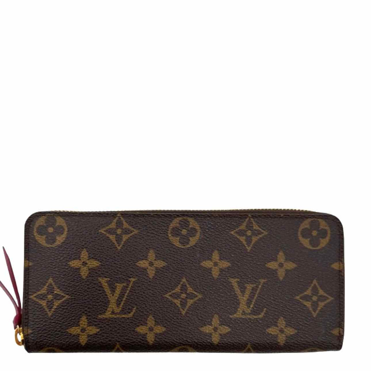 LOUIS VUITTON Monogram Canvas Clemence Wallet Brown