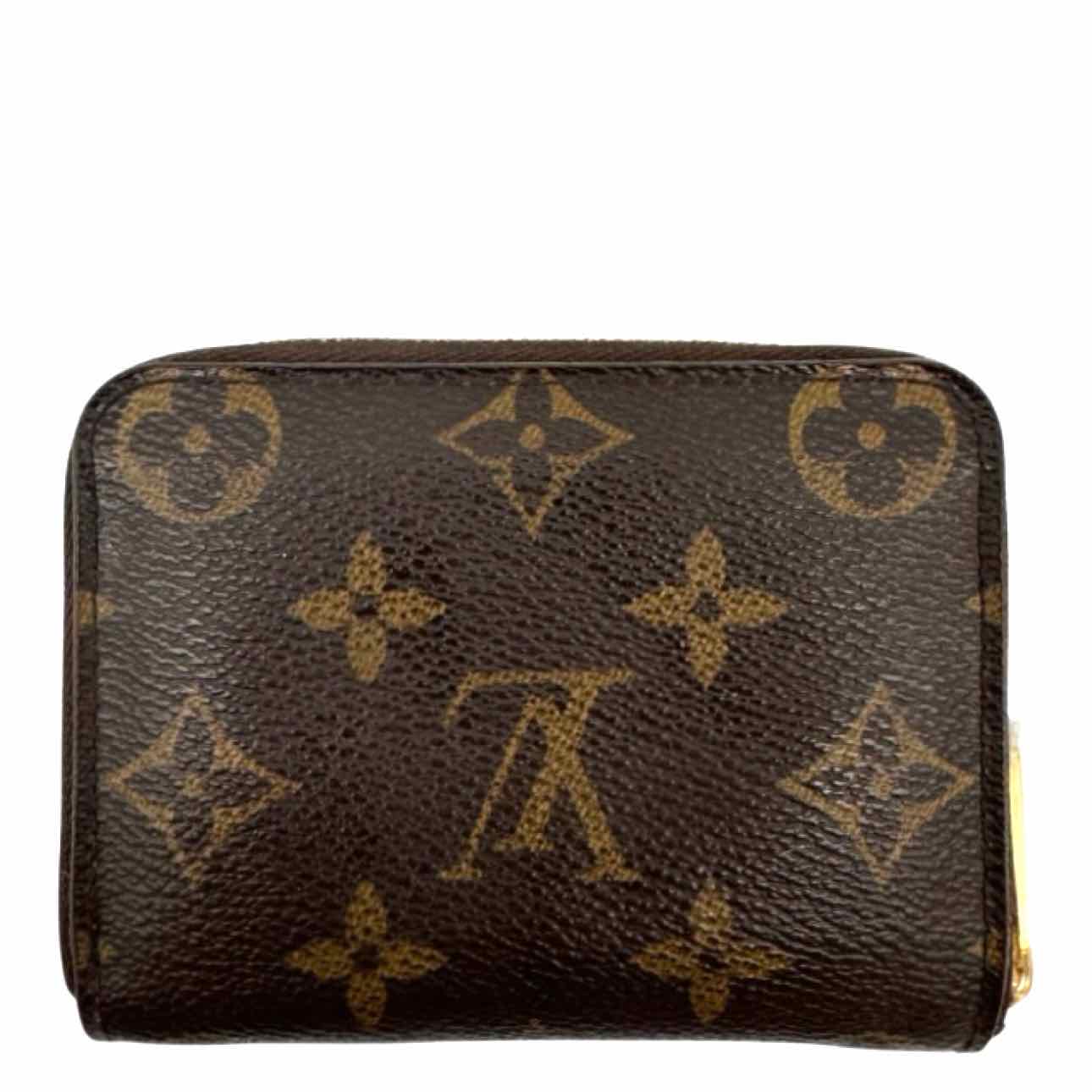 LOUIS VUITTON Monogram Canvas Zippy Coin Purse Wallet Brown