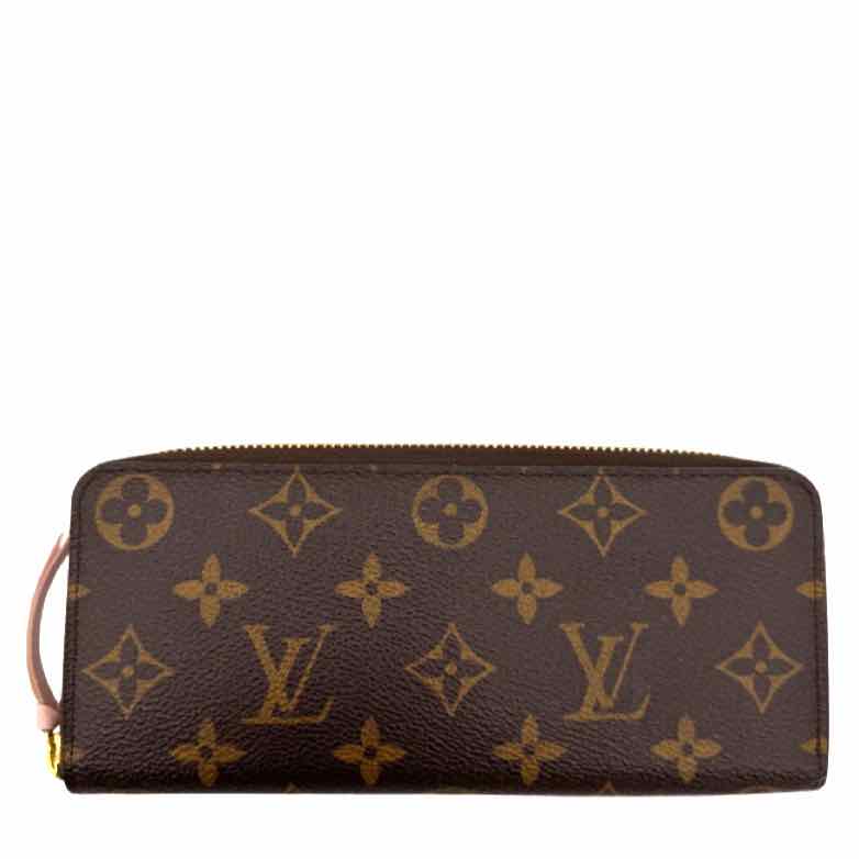 LOUIS VUITTON Monogram Canvas Clemence Wallet Rose Ballerine (Pre-Owned)