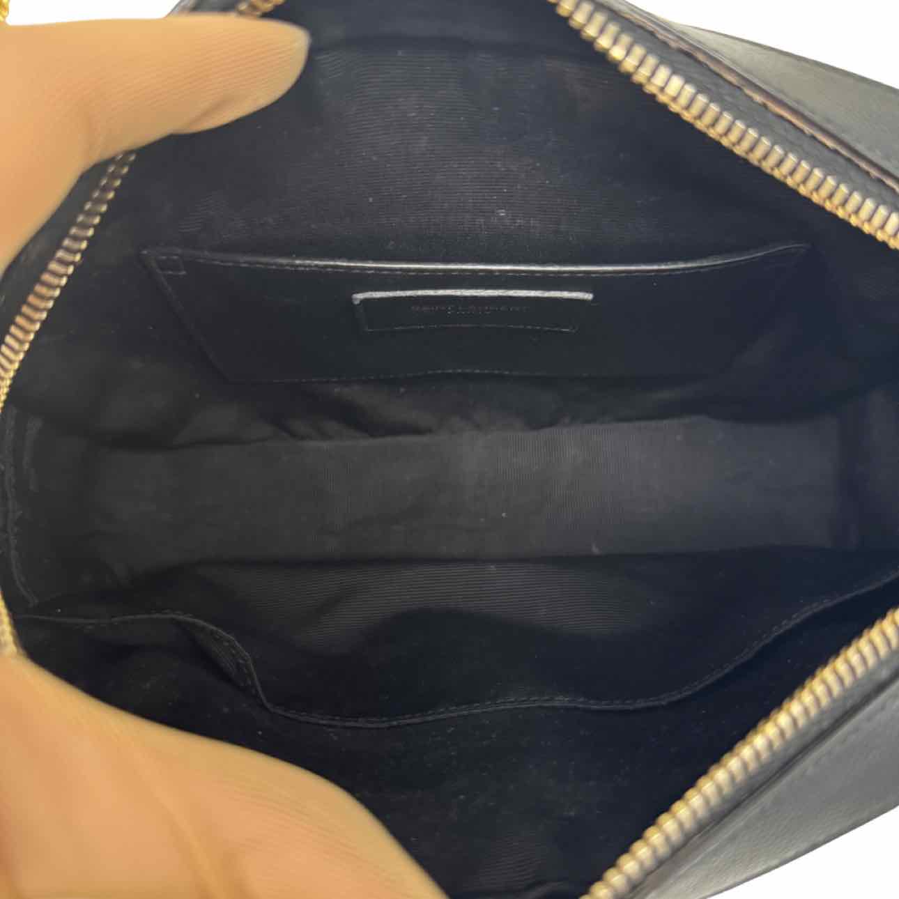 SAINT LAURENT Grain De Poudre Small Camera Bag Black