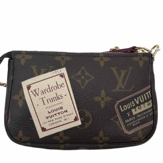 LOUIS VUITTON Monogram Canvas Stamp Mini Pochette (Pre-Owned)