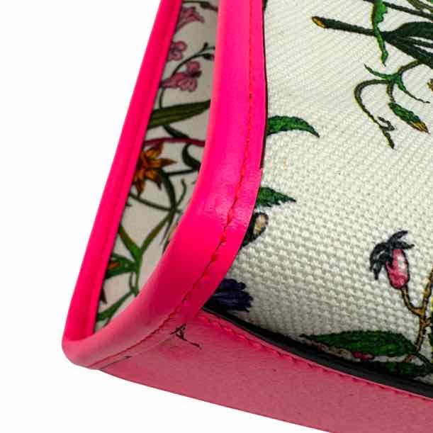 GUCCI Canvas Flora Medium Tote Ivory (Pre-Owned)
